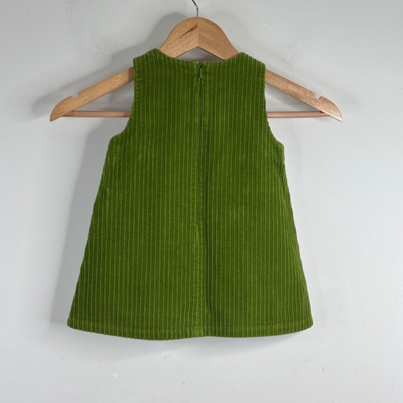 VTG Y2K Gymboree Corduroy Pea Coat Dress Set 18M Green Toggle Button Mushroom - Picture 7 of 12